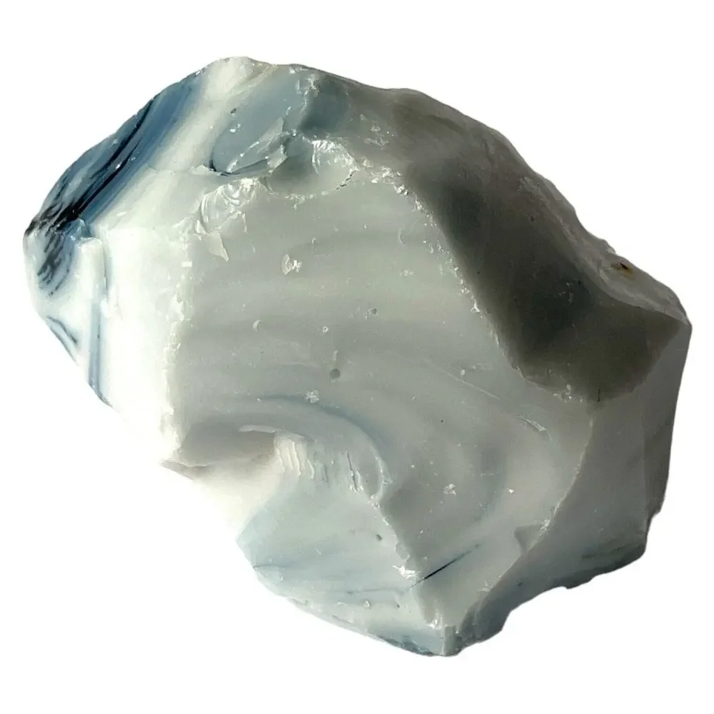 Cobalt Swirl Milk Glass Art Glass Cullet Glowing Manganese Slag Glass #4GL134‎